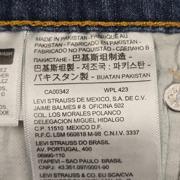 Levis 502 Jeans Mens 32x30 (Fits 30x27) Blue Tapered Whiskers Mid Rise Denim - Picture 4 of 15